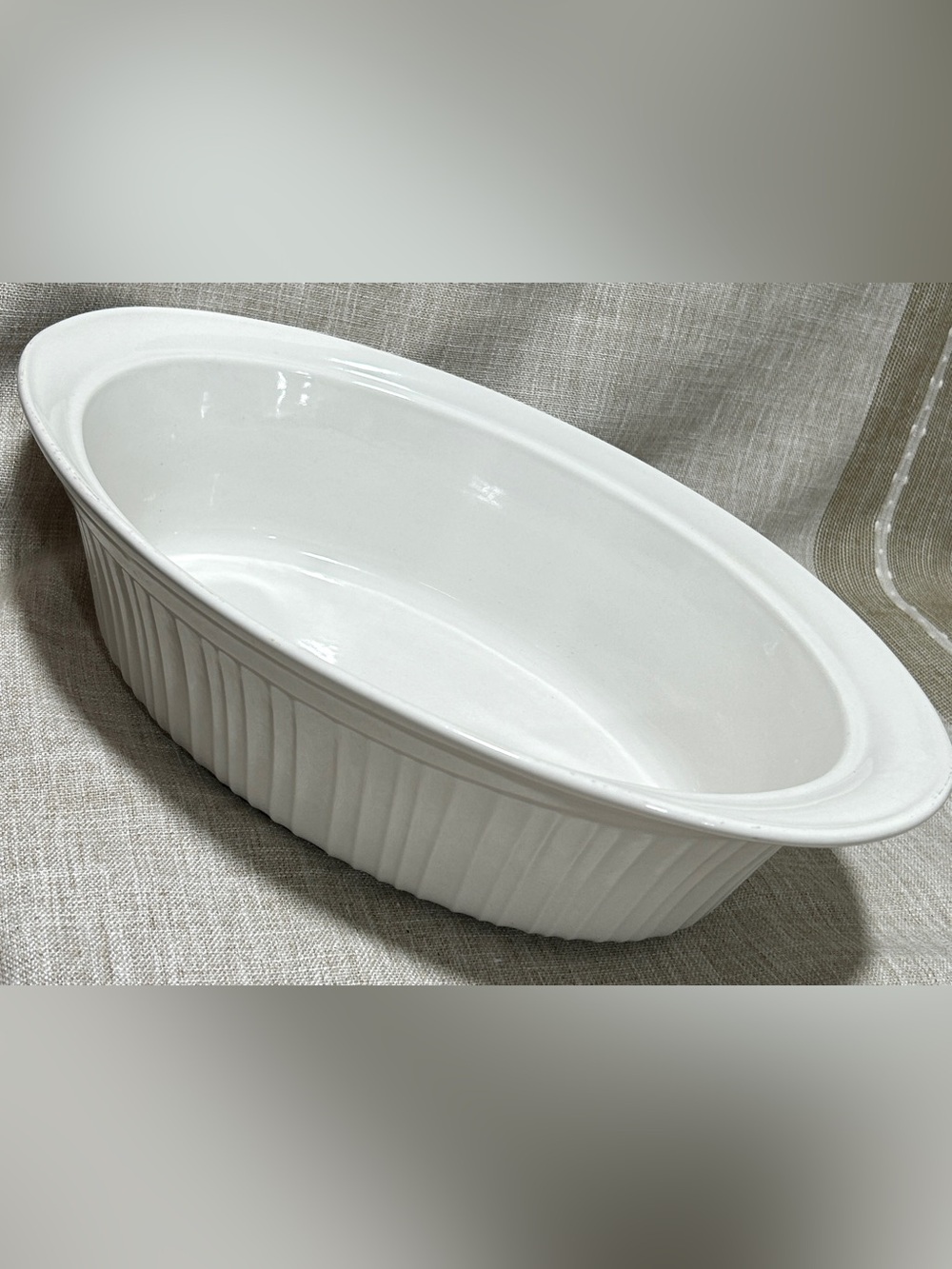 Corningware White Oval Ceramic Baking Dish